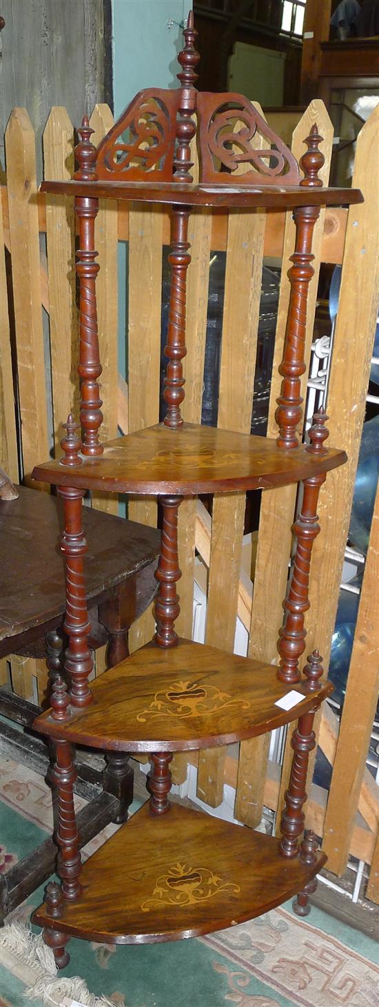 Inlaid corner whatnot(-)